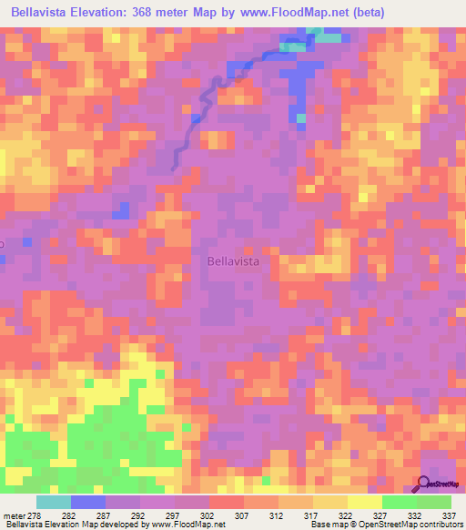 Bellavista,Ecuador Elevation Map