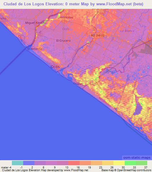 Ciudad de Los Logos,Guatemala Elevation Map