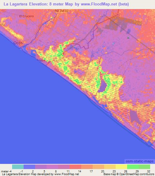 La Lagartera,Guatemala Elevation Map