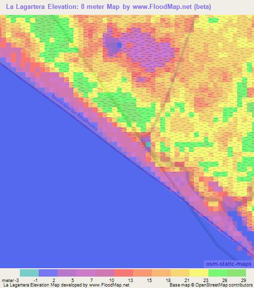 La Lagartera,Guatemala Elevation Map