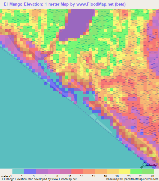 El Mango,Guatemala Elevation Map