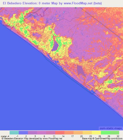 El Bebedero,Guatemala Elevation Map