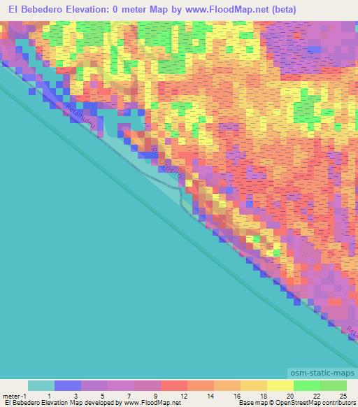 El Bebedero,Guatemala Elevation Map