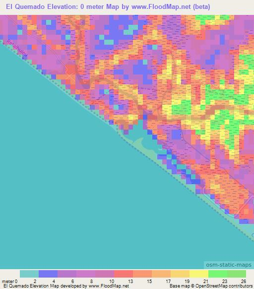 El Quemado,Guatemala Elevation Map