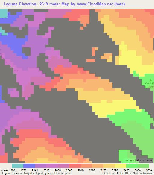 Laguna,Colombia Elevation Map