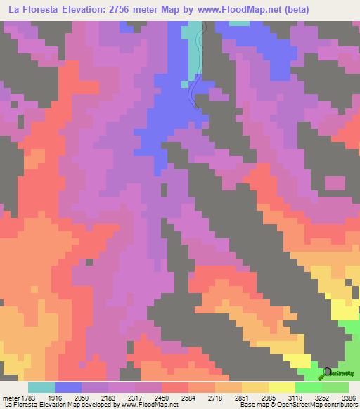 La Floresta,Colombia Elevation Map