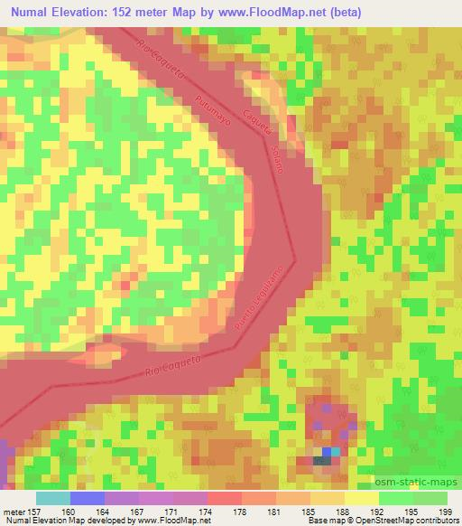 Numal,Colombia Elevation Map