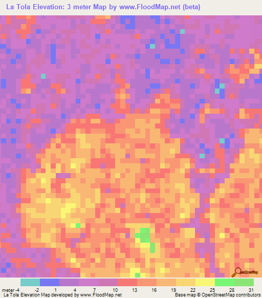 La Tola,Colombia Elevation Map