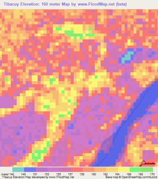 Tibacuy,Colombia Elevation Map