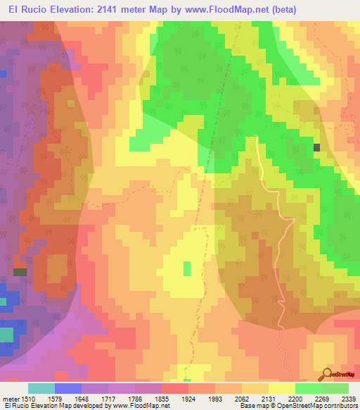 El Rucio,Mexico Elevation Map