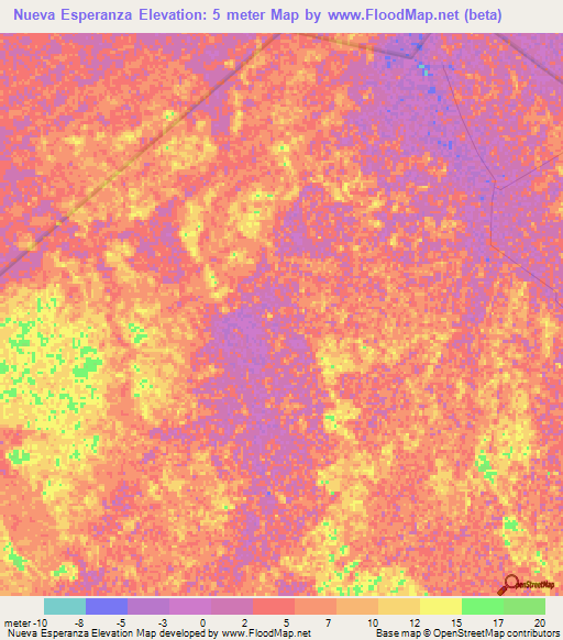 Nueva Esperanza,Mexico Elevation Map