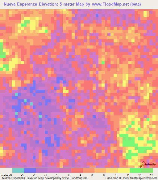 Nueva Esperanza,Mexico Elevation Map