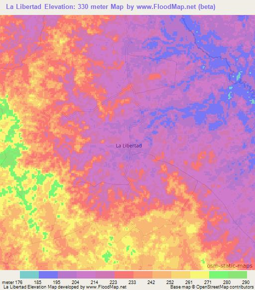 La Libertad,Colombia Elevation Map