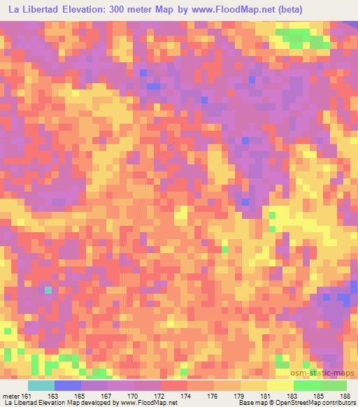 La Libertad,Colombia Elevation Map