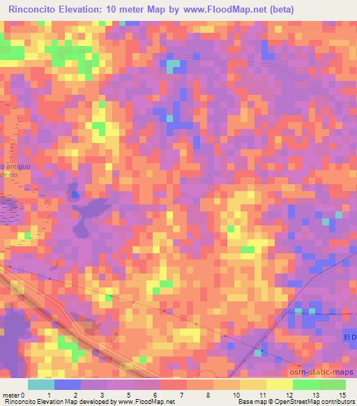 Rinconcito,Colombia Elevation Map