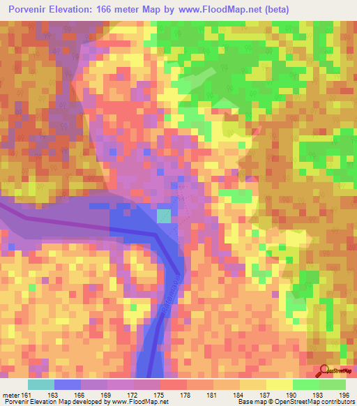 Porvenir,Colombia Elevation Map