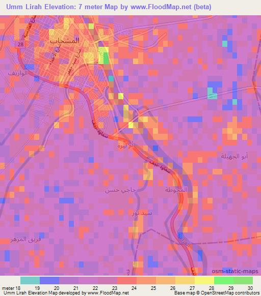 Umm Lirah,Iraq Elevation Map