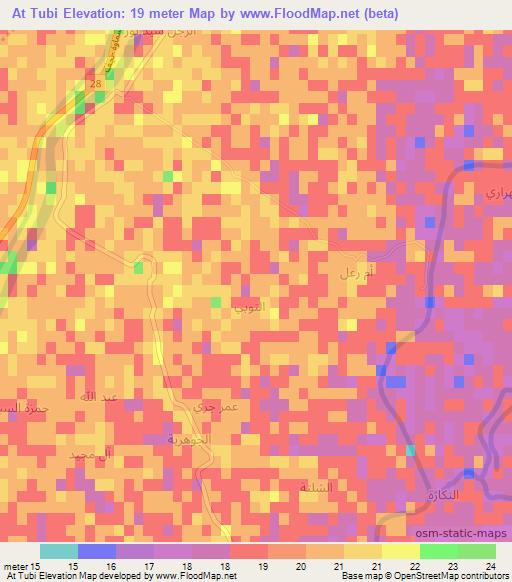 At Tubi,Iraq Elevation Map