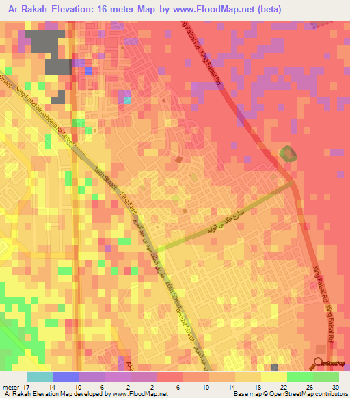 Ar Rakah,Saudi Arabia Elevation Map