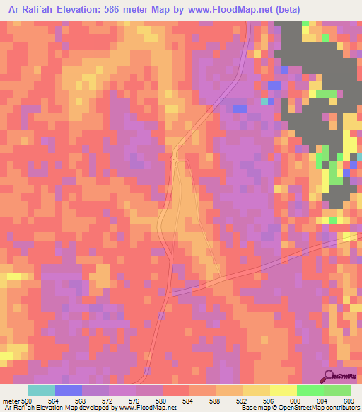 Ar Rafi`ah,Saudi Arabia Elevation Map