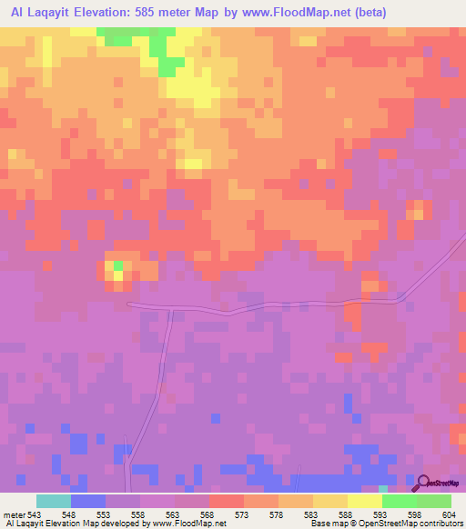 Al Laqayit,Saudi Arabia Elevation Map