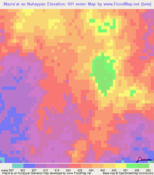 Mazra`at an Nuhayyan,Saudi Arabia Elevation Map