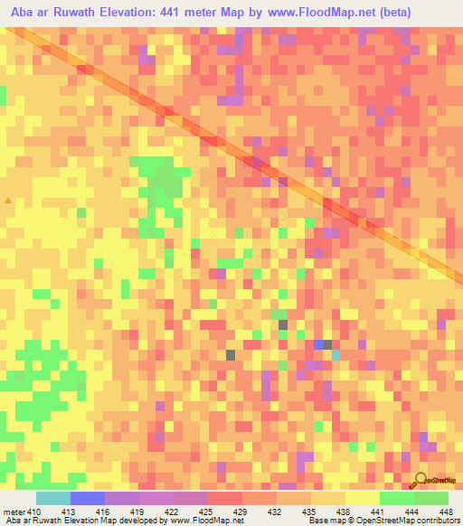 Aba ar Ruwath,Saudi Arabia Elevation Map