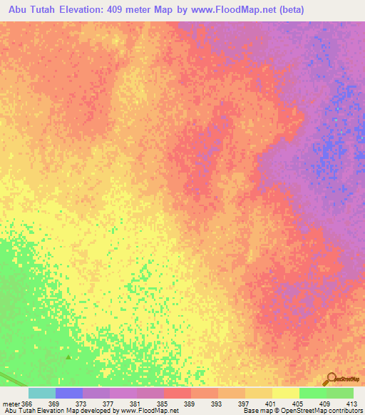 Abu Tutah,Saudi Arabia Elevation Map