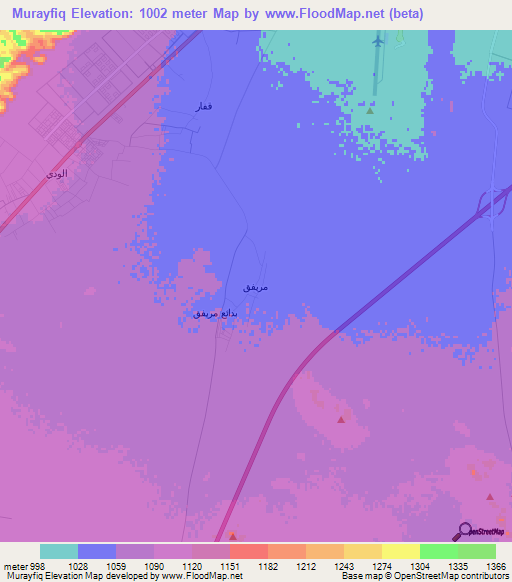 Murayfiq,Saudi Arabia Elevation Map