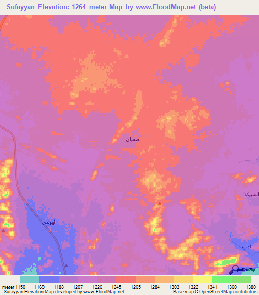 Sufayyan,Saudi Arabia Elevation Map