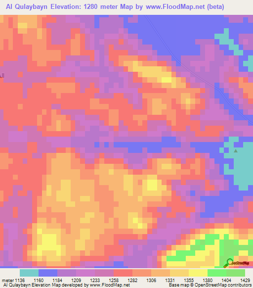 Al Qulaybayn,Saudi Arabia Elevation Map