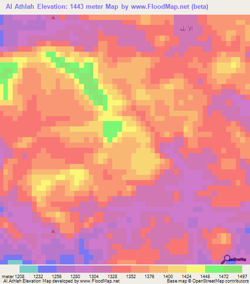 Al Athlah,Saudi Arabia Elevation Map