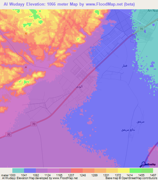 Al Wudayy,Saudi Arabia Elevation Map