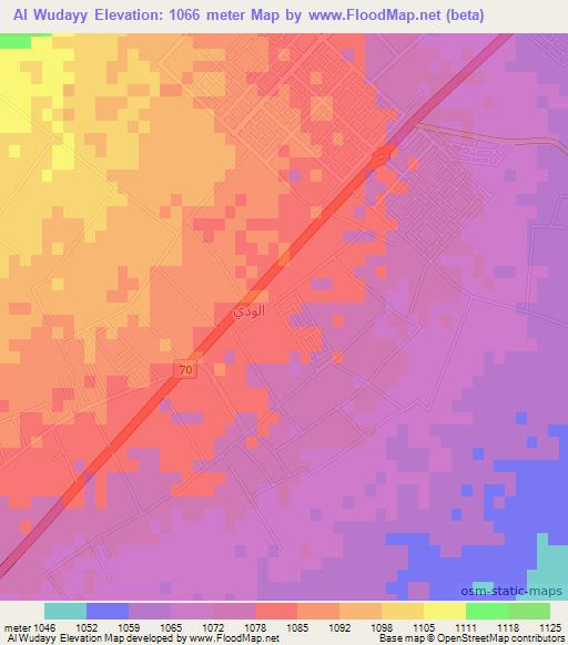 Al Wudayy,Saudi Arabia Elevation Map