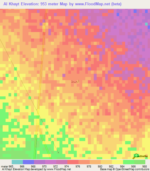 Al Khayt,Saudi Arabia Elevation Map