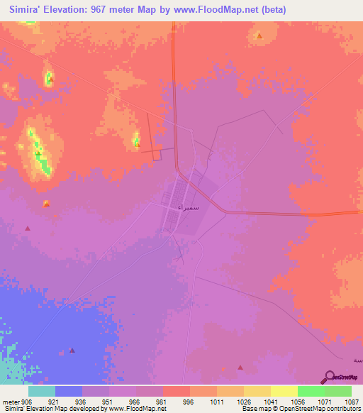 Simira',Saudi Arabia Elevation Map