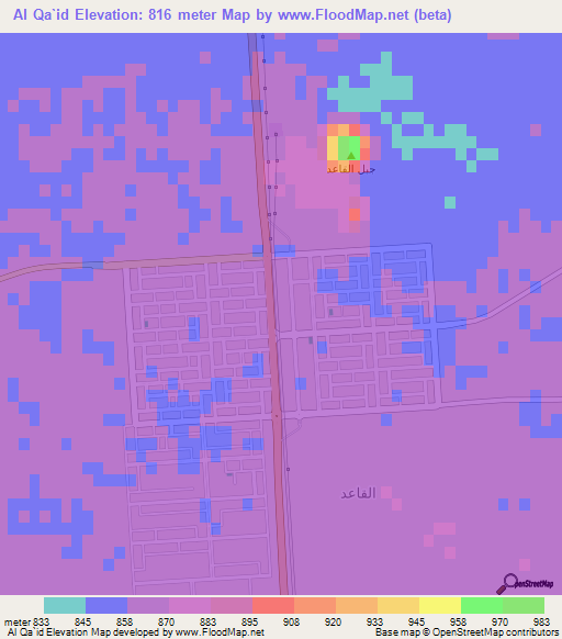 Al Qa`id,Saudi Arabia Elevation Map