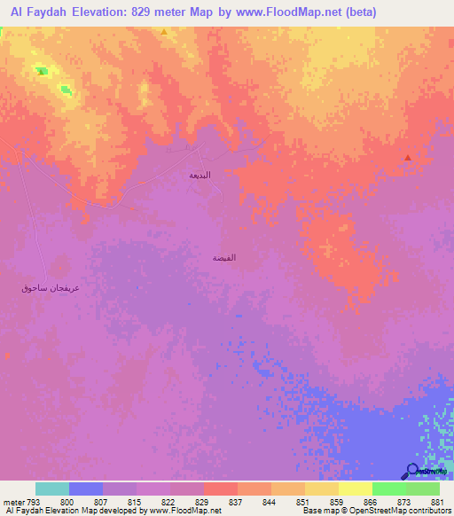 Al Faydah,Saudi Arabia Elevation Map