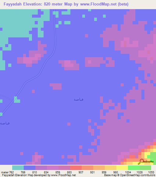 Fayyadah,Saudi Arabia Elevation Map