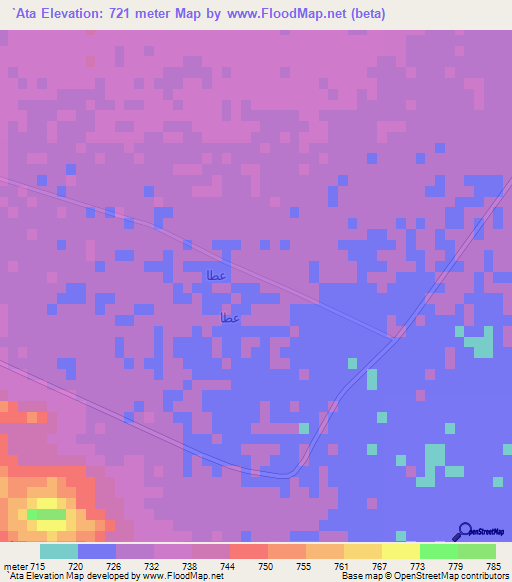 `Ata,Saudi Arabia Elevation Map