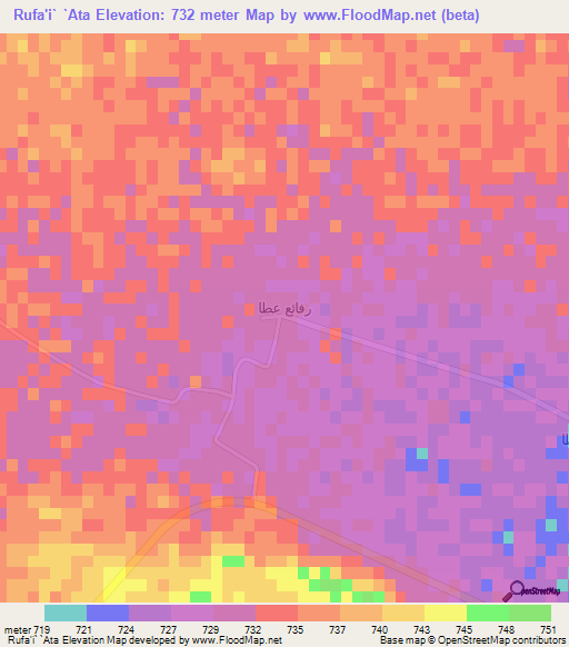 Rufa'i` `Ata,Saudi Arabia Elevation Map