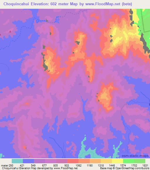 Choquincahui,Mexico Elevation Map