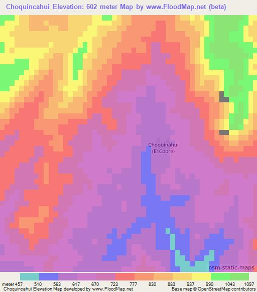 Choquincahui,Mexico Elevation Map