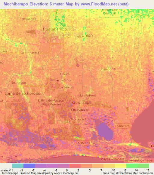 Mochibampo,Mexico Elevation Map