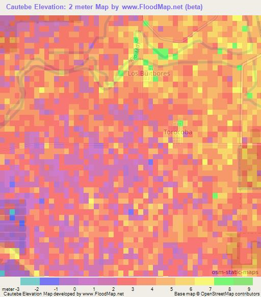 Cautebe,Mexico Elevation Map