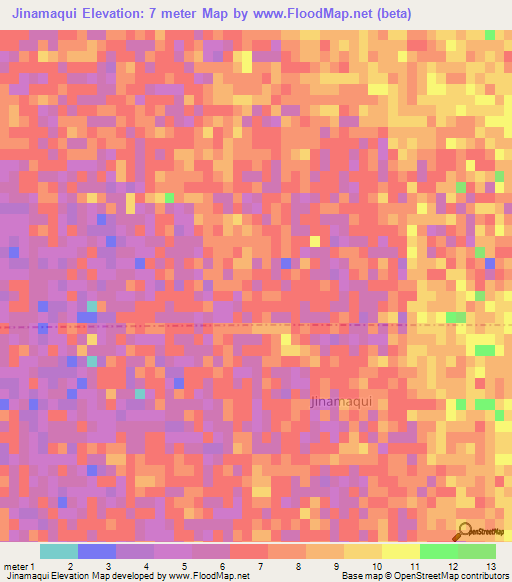 Jinamaqui,Mexico Elevation Map