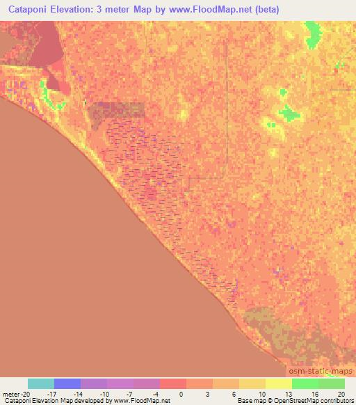 Cataponi,Mexico Elevation Map