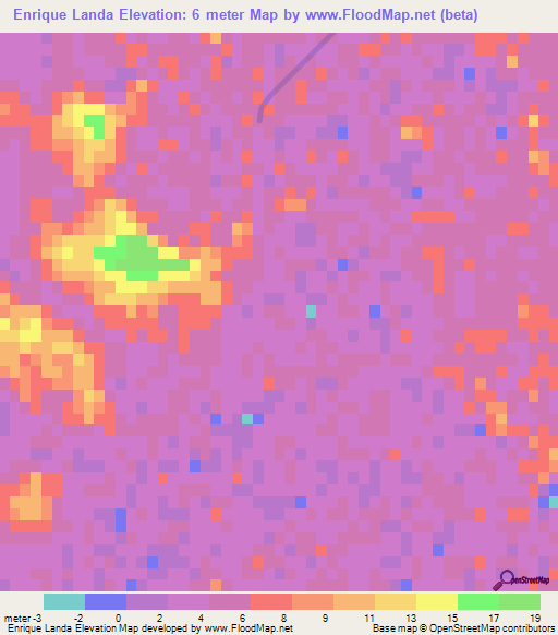 Enrique Landa,Mexico Elevation Map