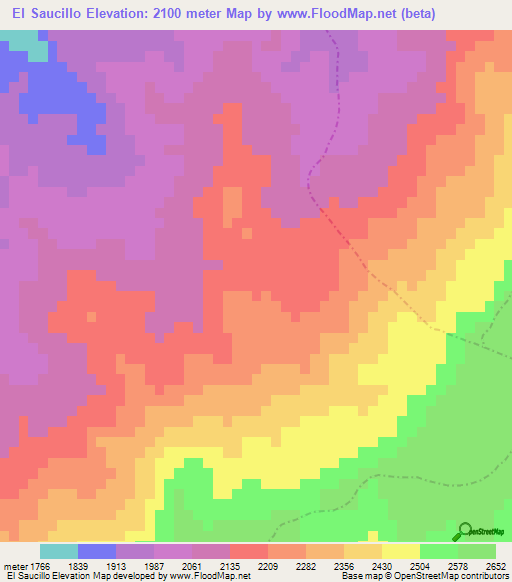 El Saucillo,Mexico Elevation Map