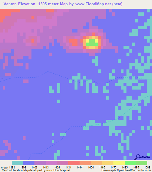 Venton,Mexico Elevation Map